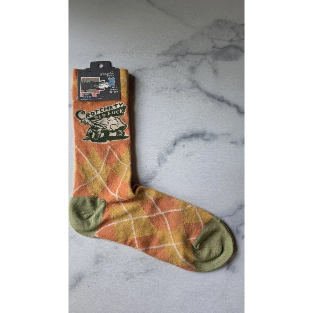 Blue Q Socks Crotchety Old F@#* NWT Size 7-12